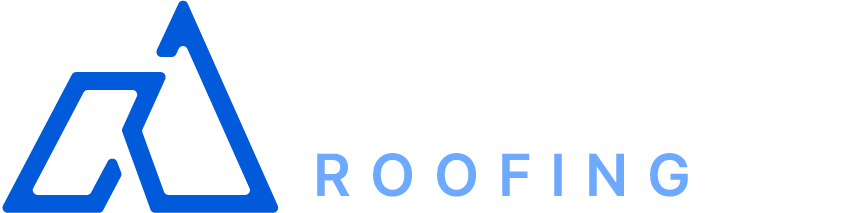 Blue geometric roof icon next to the words "RADNOR ROOFING" with "RADNOR" in bold white and "ROOFING" in light blue on a light gray background.